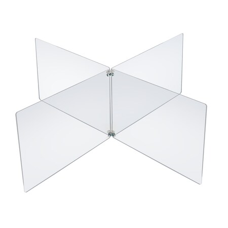 Azar Displays Clear Acrylic 4-Way Divider Shield 179142